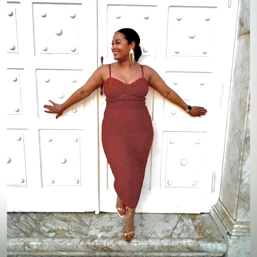 Shein Ruched Dress - Picture 3 of 3